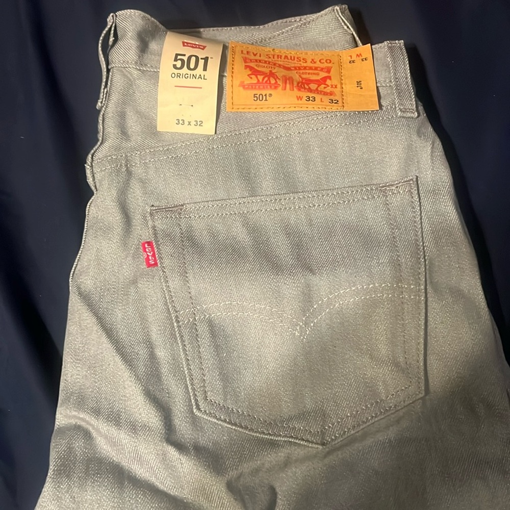 Grey Levis 501 brand new with tags